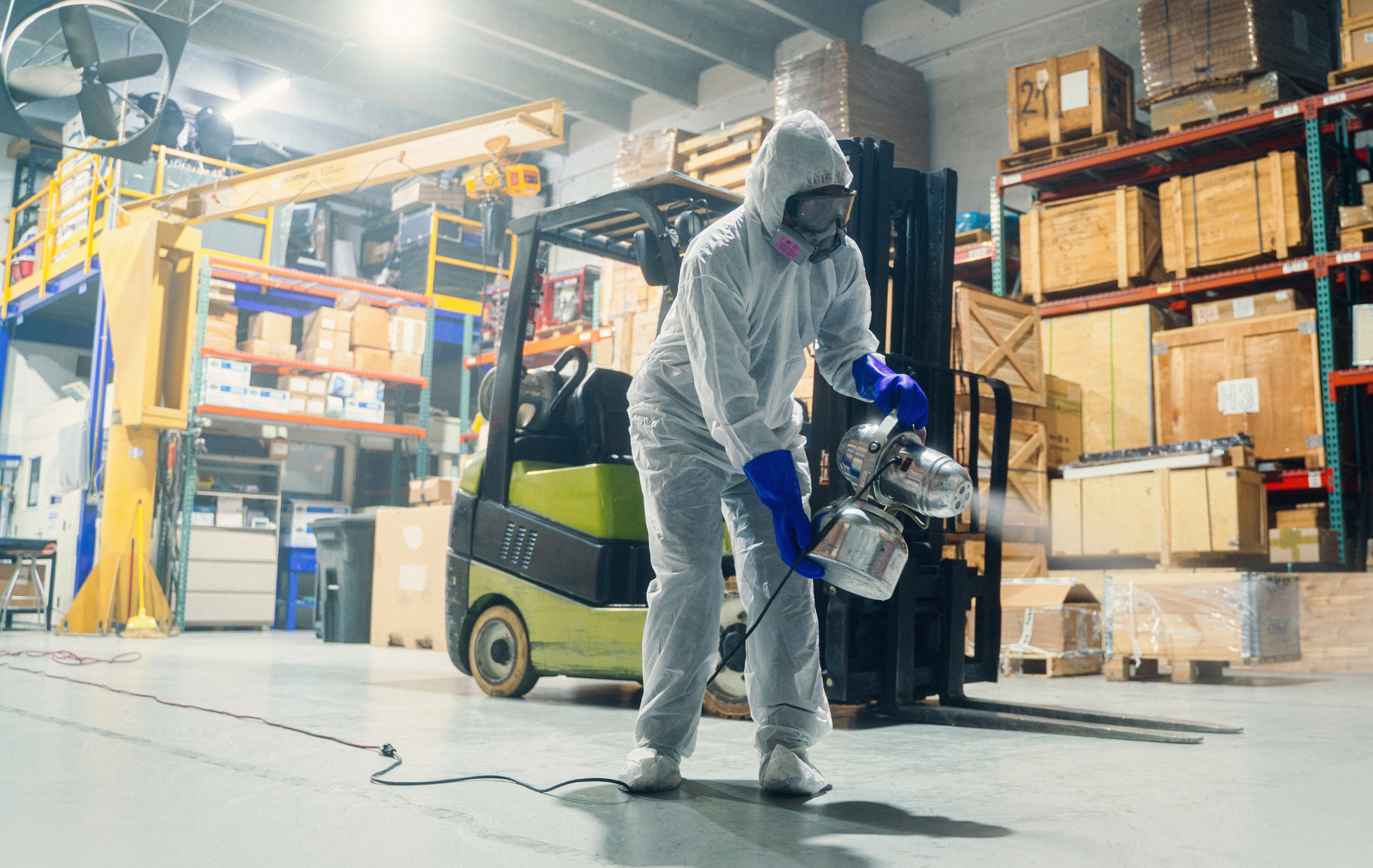 Electrostatic disinfection